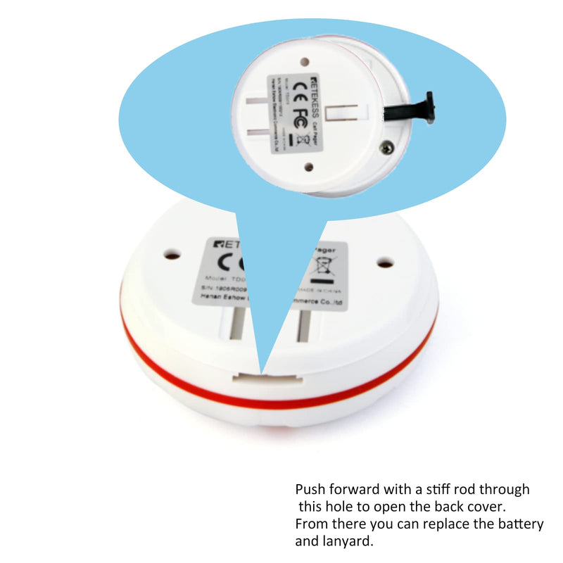 [Australia - AusPower] - Retekess TH003 Wireless Caregiver Pager System,Remote Nurse Alert System,492ft,1 Plug-in Receiver,1 SOS Help Pendant Call Button for Home,Elderly,Patient,Disabled,Pregnant Woman 
