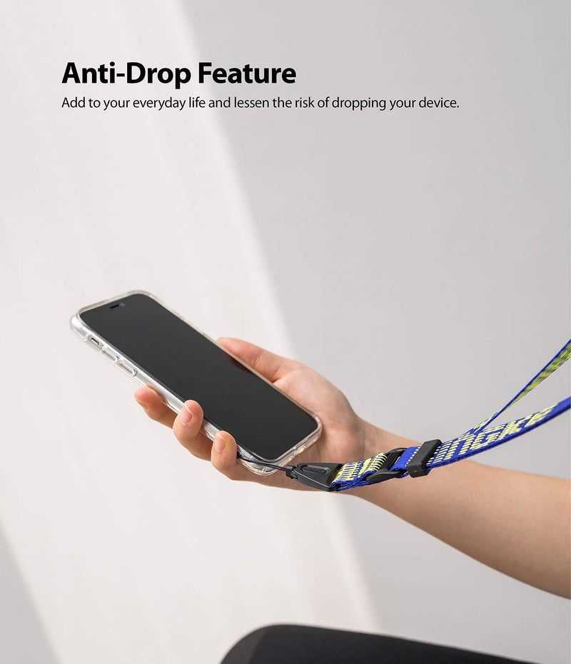 [Australia - AusPower] - Ringke Lanyard Design Strap Lettering Shoulder Neck Hand Wrist Designed for Cell Phone Cases, Keys, Cameras & ID QuikCatch Lanyard Adjustable String - Lettering Royal Blue 