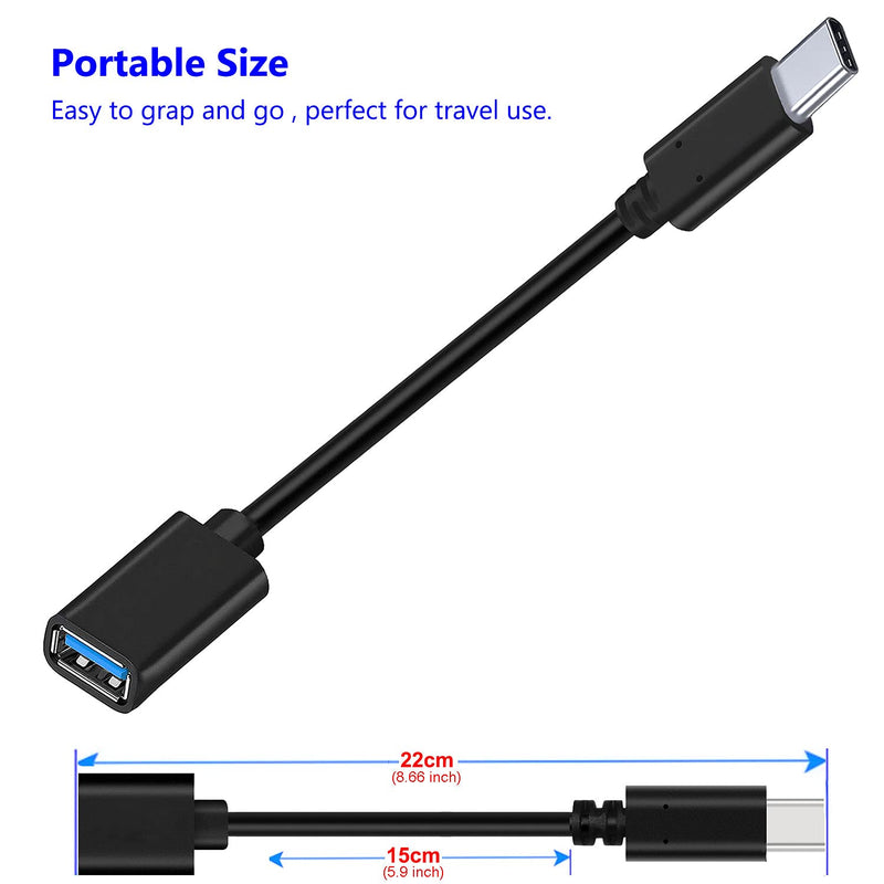 [Australia - AusPower] - USB C to USB 3.0 Adapter , Type C OTG Cable Compatible with MacBook / iPad Pro / Sony / Moto / AGM | Blackview | CAT | CUBOT | Doogee | OUKITEL | Ulefone | UMIDiGi | Galaxy Xover 5 4S Rugged Phones 