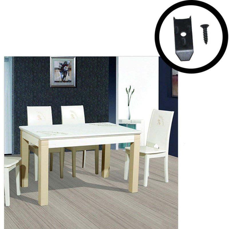 [Australia - AusPower] - Meuey Lyot Table Leaf Levelers with Screws of Furniture Hardware Horizontal Buckles for Furniture Hardware Table Fasteners Cabinet Dining Tables Black Screws Included 10PCS 
