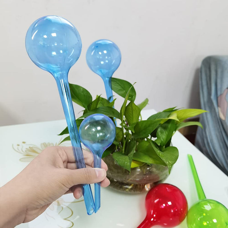 [Australia - AusPower] - TOTYAO Plant Watering Globes, 10Pcs Plastic Automatic Self Water Bulbs, Water Globe Irrigation Device Decorative for Indoor Outdoor Blue 