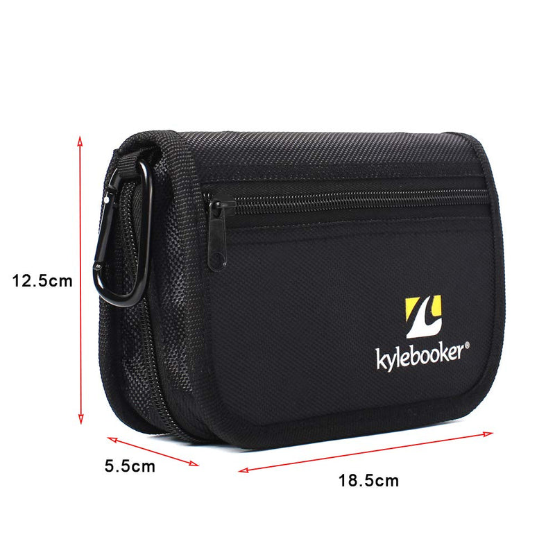 [Australia - AusPower] - Kylebooker Fishing Lure Storage Bag Spinner Baits Wallet Case Black 