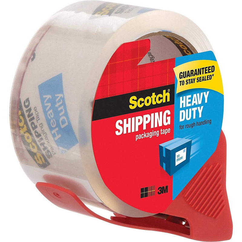 [Australia - AusPower] - Scotch Heavy Duty Shipping Packaging Tape, 1.88" x 54.6 Yards, 3" Core, Clear, Great for Packing, Shipping & Moving, 1 Roll, Dispensered (3850-RD) 