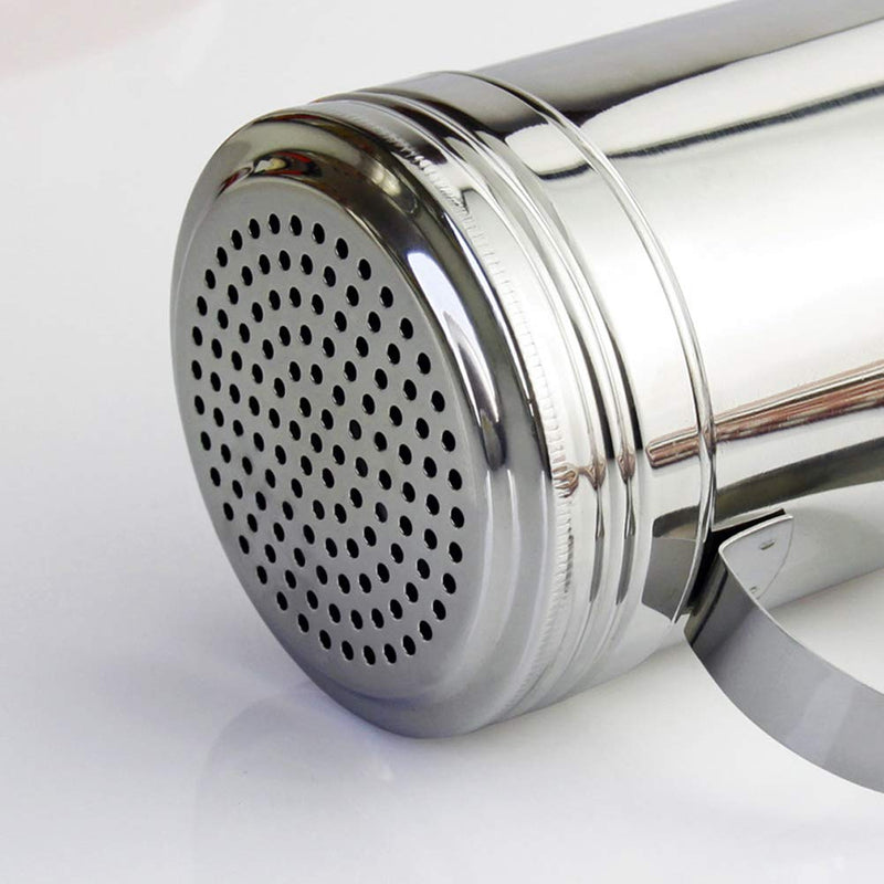 [Australia - AusPower] - Stainless Steel Versatile Dredge Shaker Salt Steel Shaker With Handle, Powder Sugar Shaker with Lid for Pepper, Salt, Seasonings, Spice Can Container Tins for Home(size:S) s 