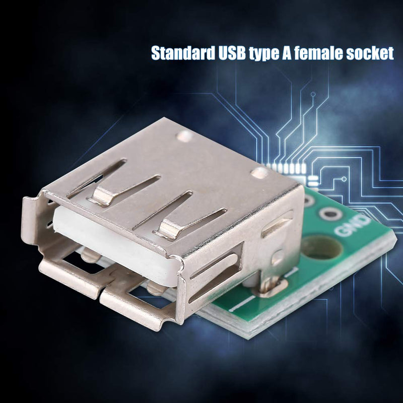 [Australia - AusPower] - USB Female Breakout Board, 10Pcs Type A USB Female Socket Breakout Board 2.54mm Pitch Adapter Connector DIP Socket 