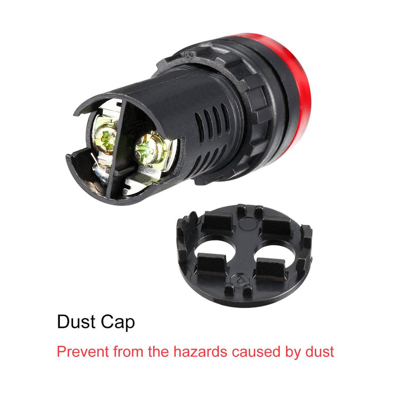 [Australia - AusPower] - uxcell 3Pcs Red Indicator Light with Buzzer AC/DC 12V, 22mm Panel Mount Flashing Alarm, for Electrical Control Panel, HVAC, DIY Projects 