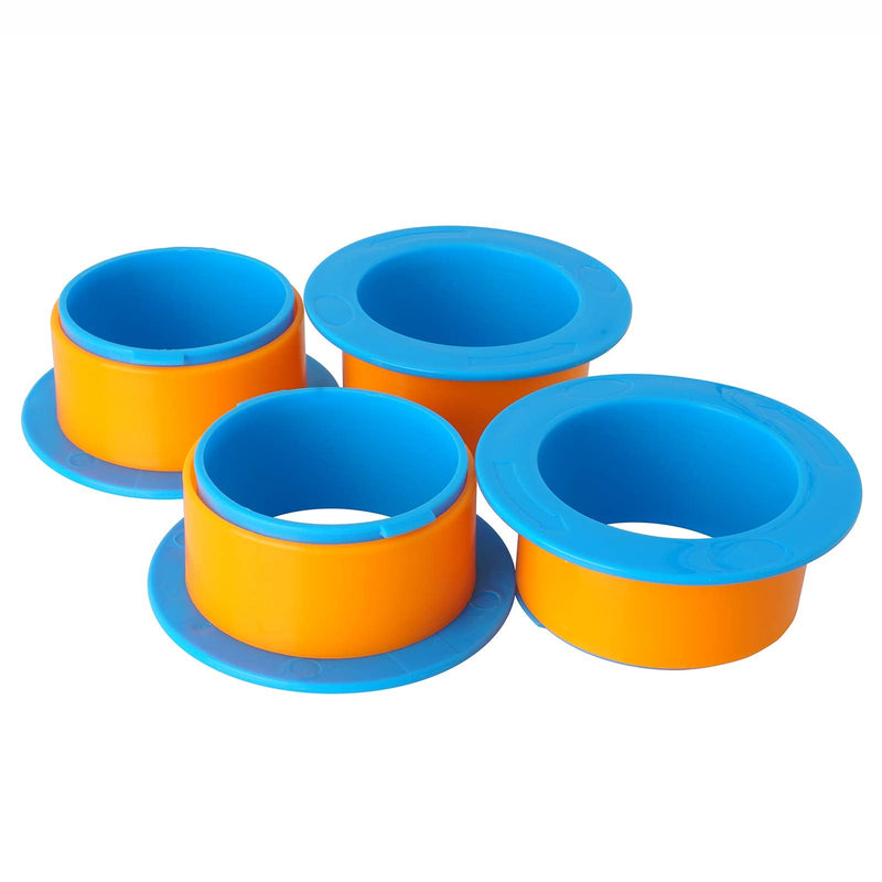 [Australia - AusPower] - OVOV Stretch Wrap Dispenser 2 Pair Plastic Hand Saver Fit for 3” Core Shrink Wrap Holder (Blue) Free Blue 