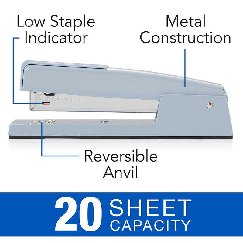 [Australia - AusPower] - Swingline Stapler, 747 Classic Desktop Stapler, 20 Sheet Capacity, Metal, Sky Blue (74708) 