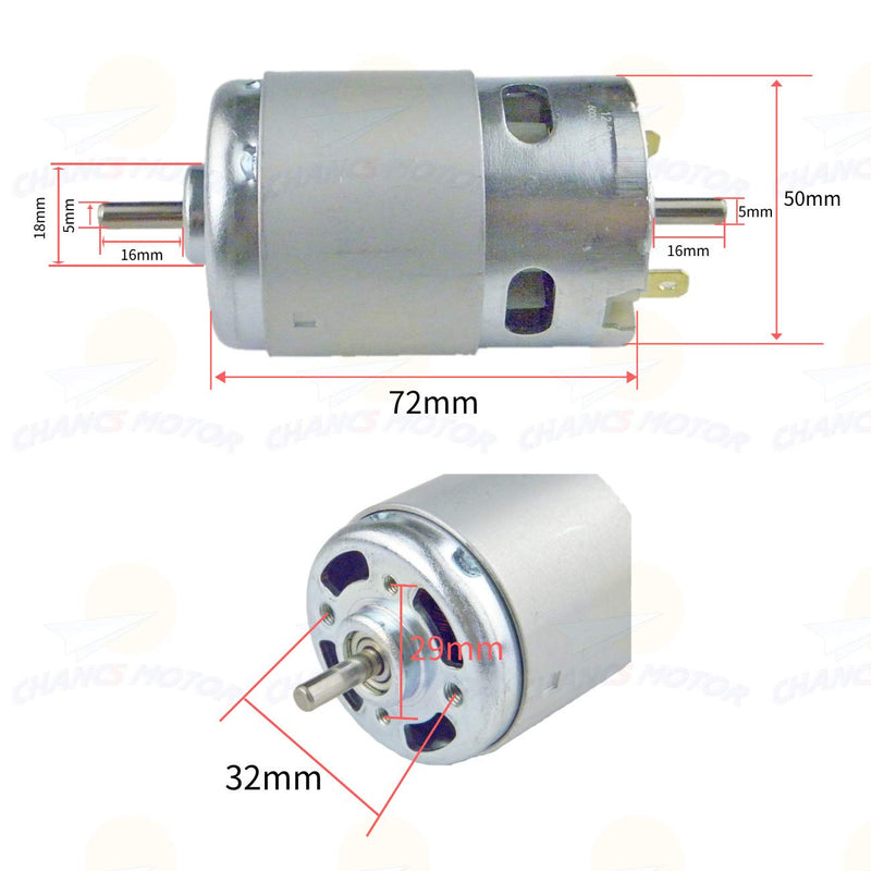 [Australia - AusPower] - CHANCS 895 Double Shaft Motor DC 12V 6000RPM DC 24V 12000RPM Permanent Magnet Electric Motor for Circular Saw 6000-12000RPM 