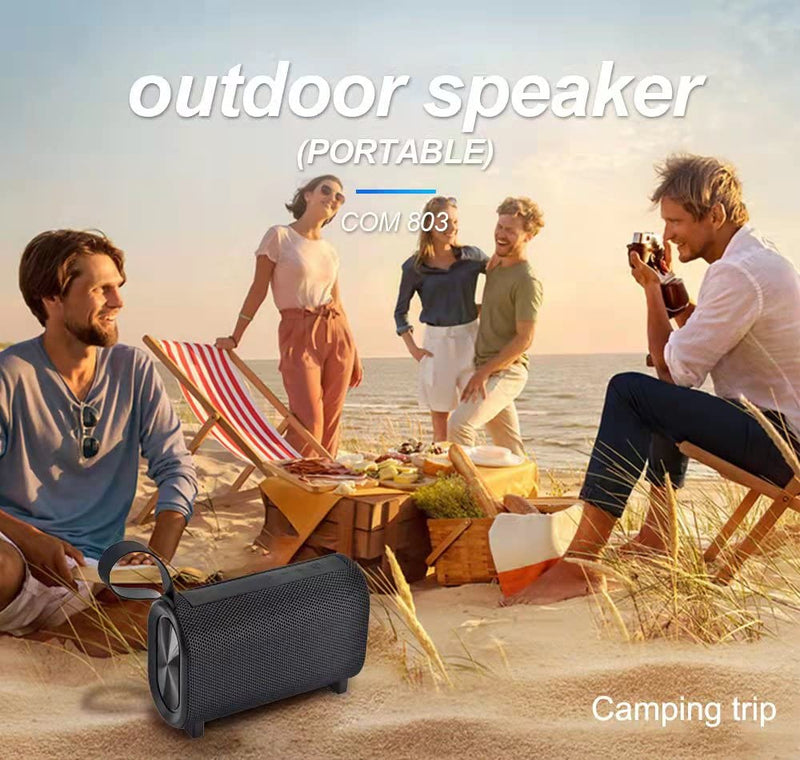 [Australia - AusPower] - VOZZOR Bluetooth Speaker,Vozzor Portable Wireless Speaker, Louder Volume, Stereo Sound, Rich Bass, Microphone,IPX5 Waterproof, 15-Hour Playtime, Speaker for Home,Travel-Black. 5.90X2.165X3.937 inch 