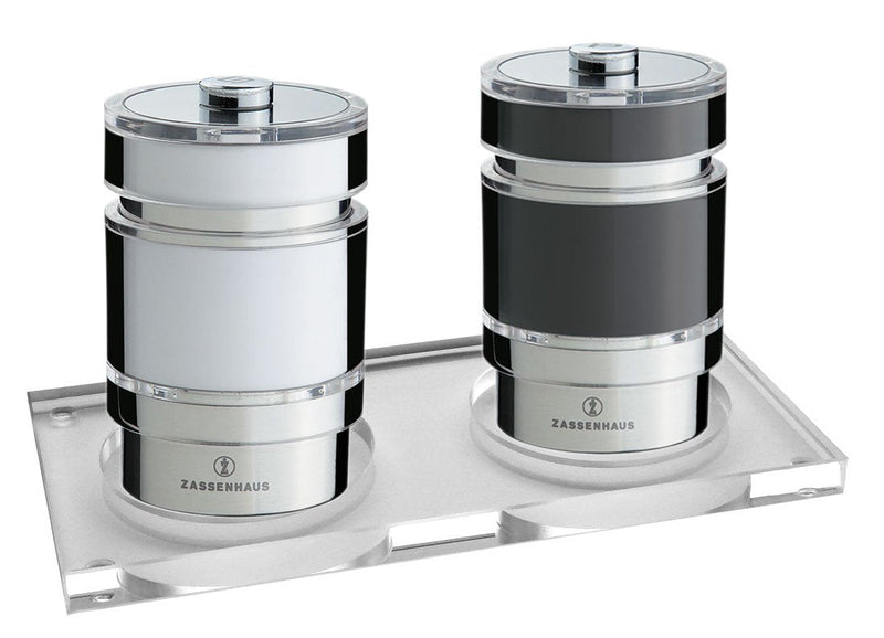 [Australia - AusPower] - Stand / Tray for Pepper- & Salt Mill Set, Acrylic Glass (without Mills!) 