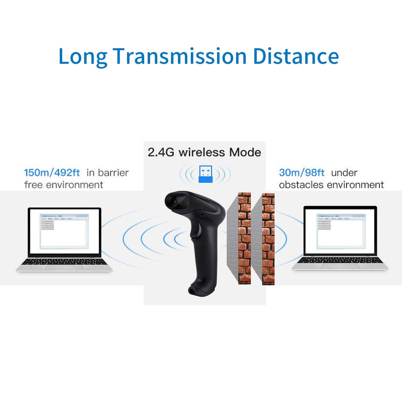 [Australia - AusPower] - Alacrity 2D QR Wireless Barcode Scanner with Stand, 2.4GHz Wireless & Wired USB Hands Free Barcode Reader for Industry, Retail, Logistics, Warehouses, 6709DA. 2D 2.4GHz Wireless 