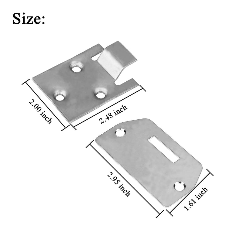 [Australia - AusPower] - 10L0L Golf Cart Seat Bottom Hinge Plate Fits for 1995-up EZGO TXT & Medalist, 2001-up EZGO MPT Shuttle Workhorse Series, 2 Pack OEM# 71610G01 71609G01 
