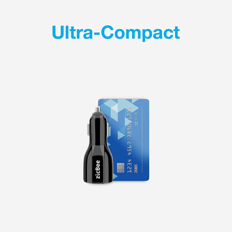 [Australia - AusPower] - USB Car Charger Adapter QC 3.0 - Dual Fast Charging 5.4A/30W, 4X Faster for iPhone 13/12/11/Mini/Pro/Pro Max/XS/X/XR/8/7/6/5 iPad Pro/Air/Mini, Galaxy/Note S22/S21/S20/Ultra/Plus & More 