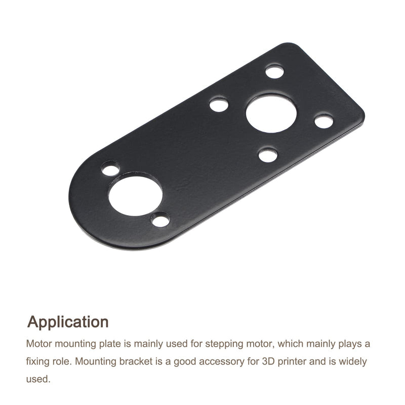 [Australia - AusPower] - MECCANIXITY Motor Mounting Bracket Motor Mounting Holder Base 61x26mm Black Steel for Motor 