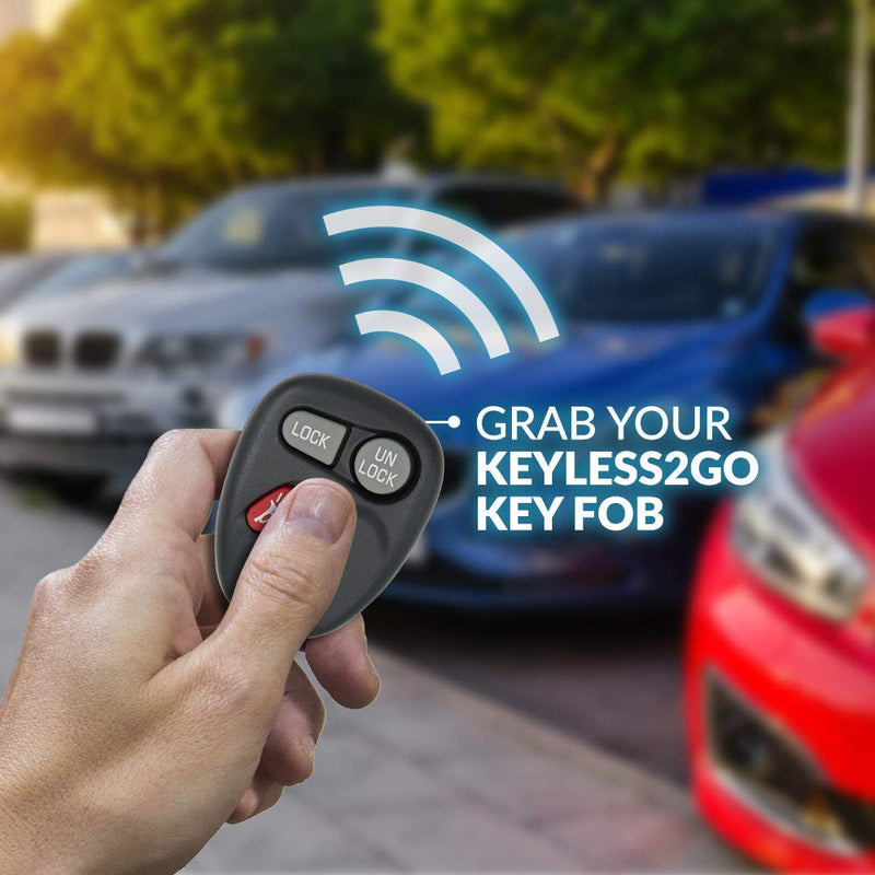 [Australia - AusPower] - Keyless2Go Replacement for Keyless Entry Car Key Fob Vehicles That Use 3 Button KOBLEAR1XT 15042968 Remote, Self-programming 1 