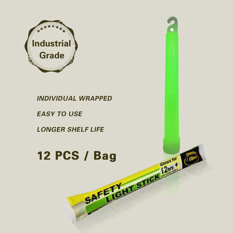 [Australia - AusPower] - Industrial Grade Glow Sticks(12-20PCS)/ 6 inches Ultra Bright Light Sticks - Emergency Light Sticks for Camping Accessories, Hurricane Supplies,Earthquake, Survival Kit and More - Lasts Over 12 Hours 