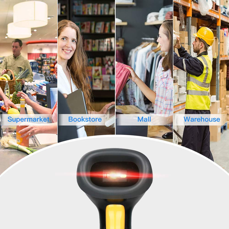 [Australia - AusPower] - Eyoyo Handheld USB 2D Barcode Scanner QR PDF417 Data Matrix 1D Bar Code Scanner Wired Barcode Reader with USB Cable for Mobile Payment, Convenience Store, Supermarket, Warehouse 