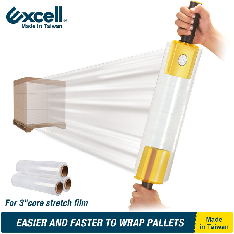 [Australia - AusPower] - Excell Mini Stretch Wrap Film Dispensers (3"Core), Handy Wrappers, Hand Held Stretch Film Dispenser with Brake, Use for Office, Home, Stores and Warehouses 