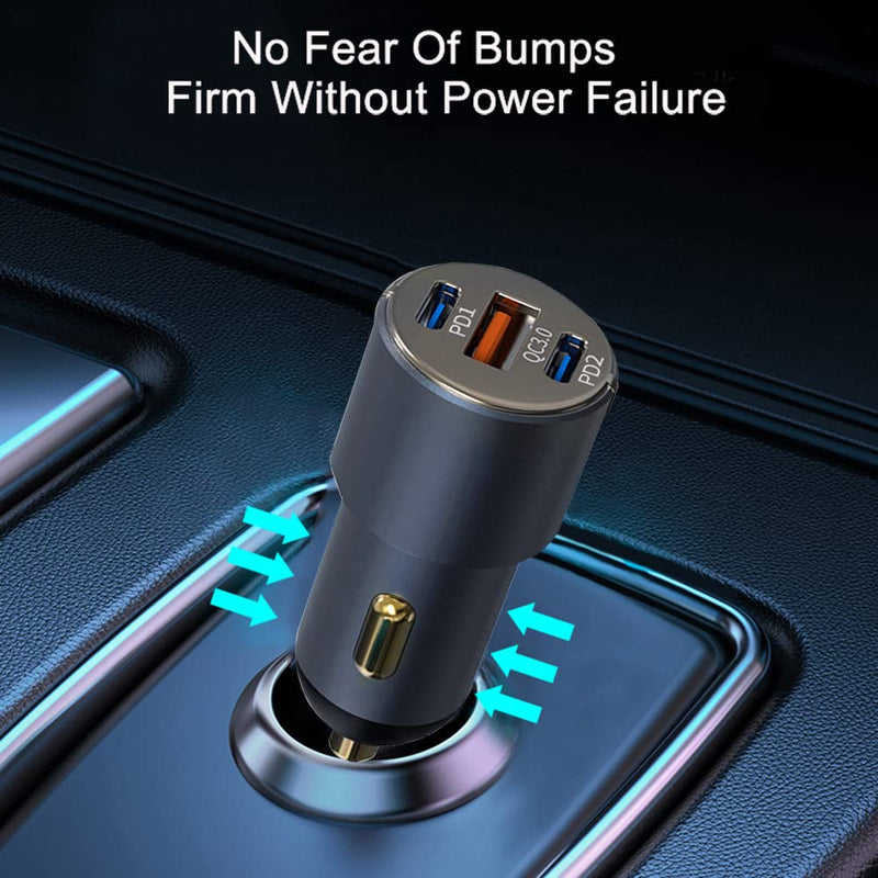 [Australia - AusPower] - CHIPOFY 66W USB C Car Charger, 33W PPS / 30W PD/ QC3.0 Fast Charge Cigarette Lighter USB Charger Compatible with iPhone 13/13 Pro Max, iPad Mini/Pro, Samsung S21/S20 