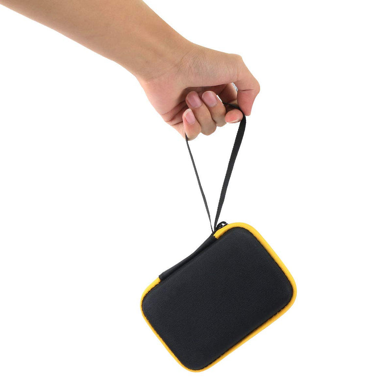 [Australia - AusPower] - co2crea Hard Travel Case Replacement for WD My Passport Go Cobalt SSD 500G / 1TB Portable External Storage (Black Case + Amber Zipper) Black Case + Amber Zipper 