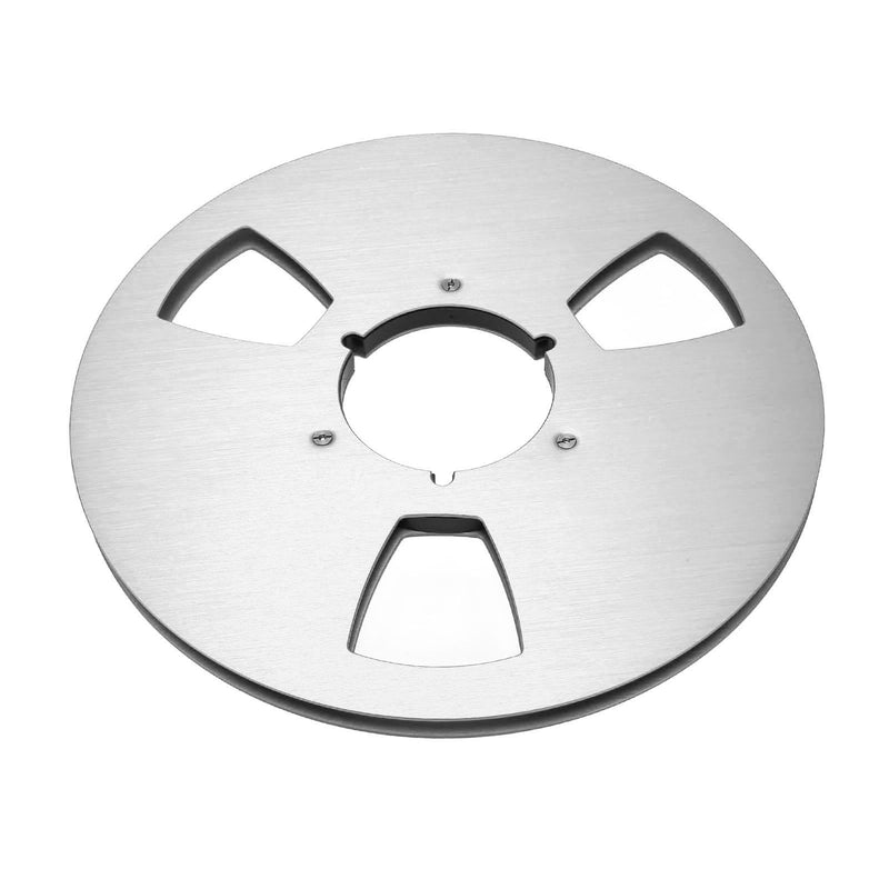 [Australia - AusPower] - Empty Take Up Reel, 3 Hole 1/4 10.5 Inch Empty Take Up Reel Universal Reel Tape Player Opening Machine Part (Silver) Silver 