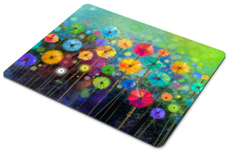 [Australia - AusPower] - Smooffly Watercolor Nature Landscape Floral Mouse Pad, Blossom Plants Herbs Garden Scene Colorful Spring Petal Flowers Personalized Mouse Pads SM-26 