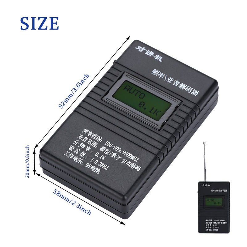 [Australia - AusPower] - Hilitand Frequency Meter,Portable Walkie Talkie Frequency/Subo Decoder Frequency Meter Counter,with Automatic decoding Function,for walkie-Talkie Users and hobbyists 
