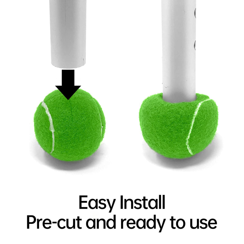 [Australia - AusPower] - Magicorange 4 PCS Precut Walker Tennis Balls for Furniture Legs and Floor Protection, Heavy Duty Long Lasting Felt Pad Glide Coverings 