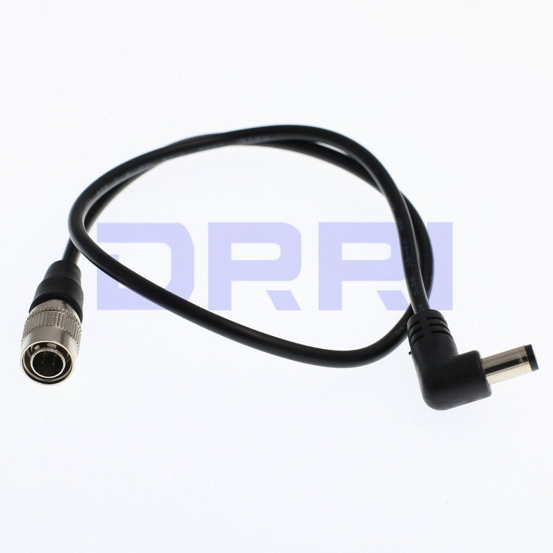 [Australia - AusPower] - DRRI 4Pin Hirose Male to Elbow 2.1mm DC for Sound Devices 633/644/688,Zoom F8 Recorder/ZAXCOM Blackmagic 