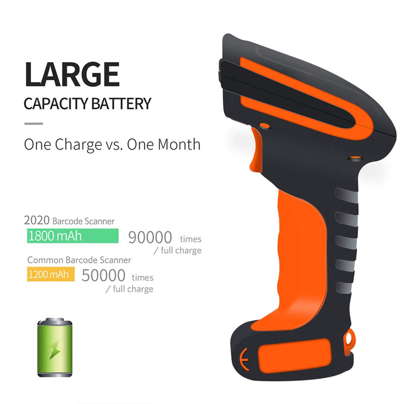 [Australia - AusPower] - Bluetooth Barcode Reader Scanner with Stand,Symcode Handheld Wireless 1D Laser Industrial Dustproof and Waterproof USB Cordless Automatic Barcode Scanner with Vibration Alert Stand 1D Scanner 