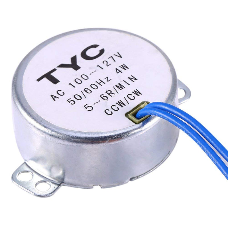 [Australia - AusPower] - Synchronous Motor Large Torsion 50/60Hz AC 100‑127V 5‑6RPM/MIN CCW/CW 4W Used for Electric Fan Ventilation Mechanism, Heater 
