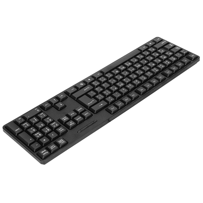 [Australia - AusPower] - Kafuty-1 MC-689 USB Wired PC Computer Keyboard, Arabic Keyboard/English Keyboard, Ergonomic Mechanical Keyboard for Office PC Home or Business Laptops 