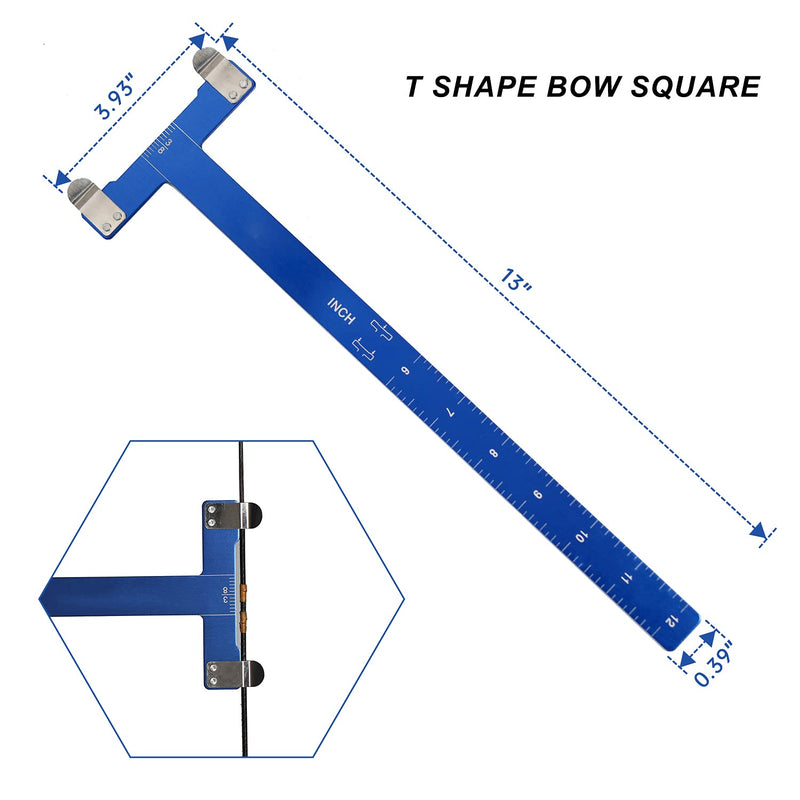 [Australia - AusPower] - Perogen Archery Bow String Points Nock Pliers Set T Shape Arrow Bow Square Ruler Nocking Point Buckles for Recurve Bow 