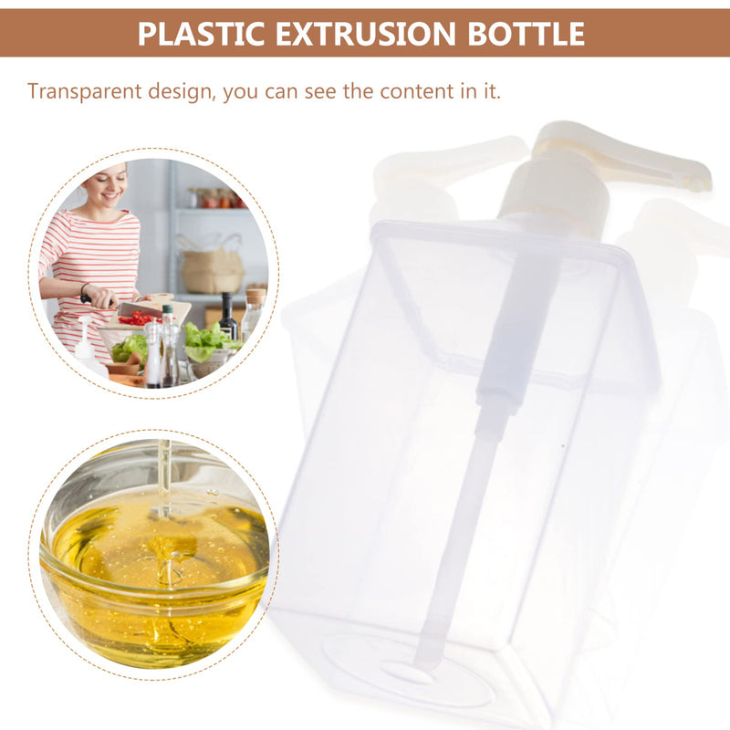 [Australia - AusPower] - Cabilock Plastic Squeeze Condiment Bottles Mason Jar Syrup Honey Dispenser Pump Bottle for Juice Icing Ketchup Frosting Cookie Decorating Sauces 1100ML (White) 