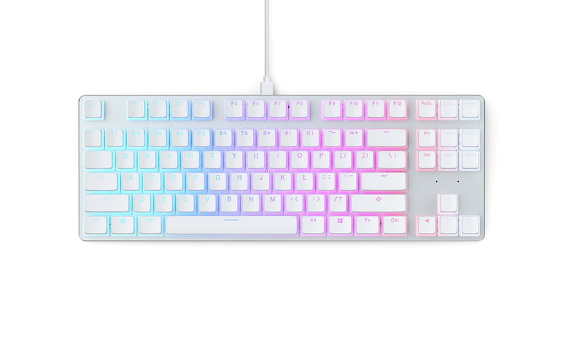 [Australia - AusPower] - Glorious Aura V2 (White) - PBT Pudding Keycaps for Mechanical Keyboards - ANSI (US), ISO Compatible - Supports Full Size, TKL, 75%, 60% Layouts Aura V2 (White) 