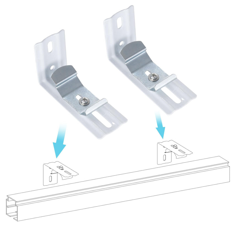 [Australia - AusPower] - HINZIC 8 pcs Vertical Blind L Bracket Vertical Blind Bracket Clips 3 inch Length for Vertical Blinds with Headrail Width 1-1/2"(38mm) Bracket Clips Outside Mounting 