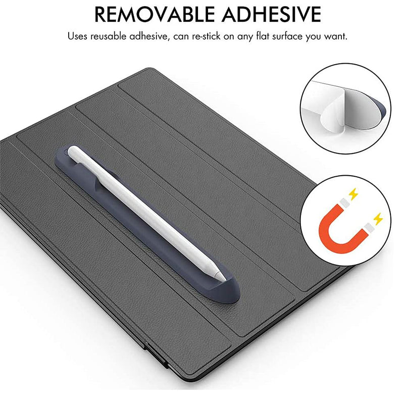 [Australia - AusPower] - Antetek Pencil Holder Sticker Compatible with Apple Pencil 1st and 2nd Generation,Magnetic Attach Design Strong Adhesive Silicone Holder Accessories for iPad Stylus Pens (Midnight Blue) Midnight Blue 