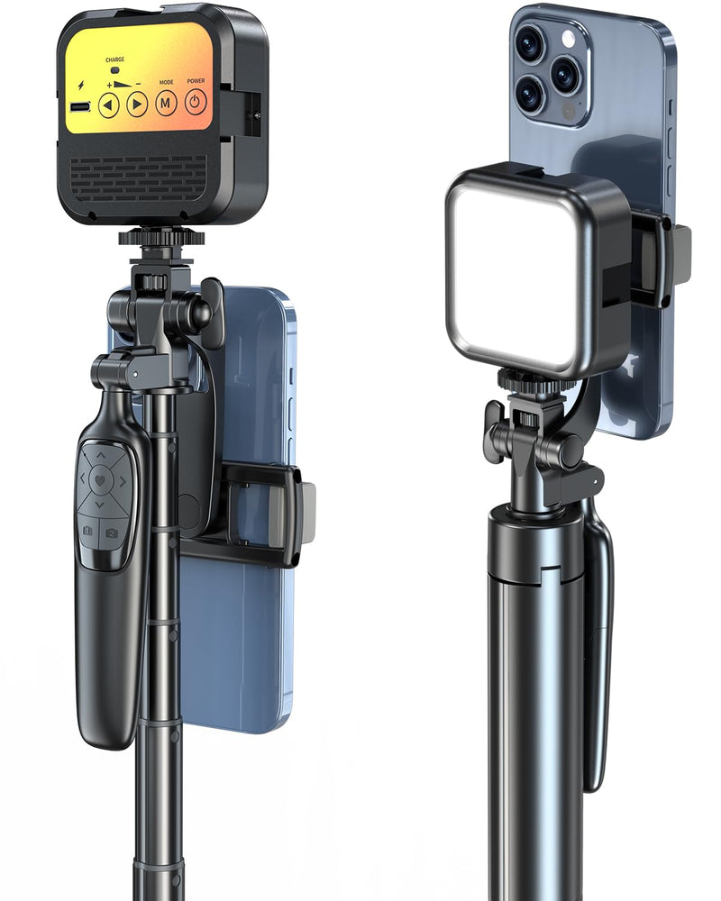 [Australia - AusPower] - PIXEL 62"Selfie Stick with Fill Light Extendable Cell Phone Tripod Stand for iPhone with Wireless Remote and Phone Holder,Compatible Sports Camera,Recording Vlogging,Photography,Youtube,live streaming 