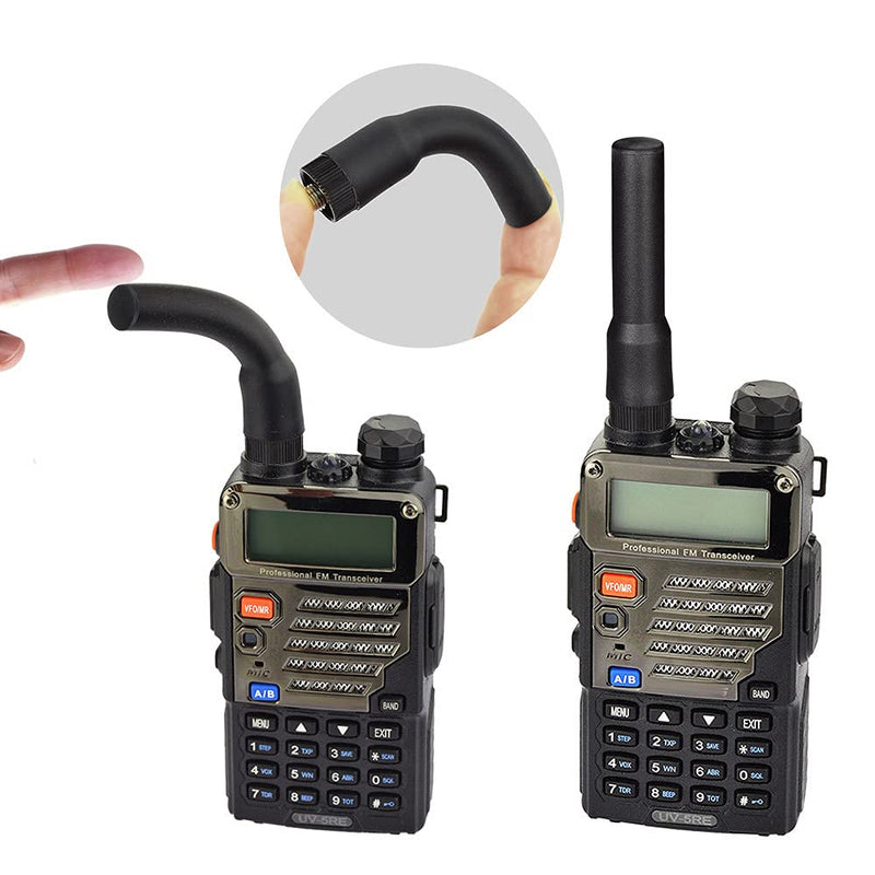 [Australia - AusPower] - Bingfu Dual Band VHF UHF 136-174MHz 400-470MHz Ham Radio Antenna Two Way Radio Walkie Talkie 2.5 inch Mini Soft Whip SMA Female Antenna 2-Pack for Kenwood Wouxun Baofeng BF-F8HP UV-5R UV-82 BF-888S 2-Pack SMA Female Antenna 