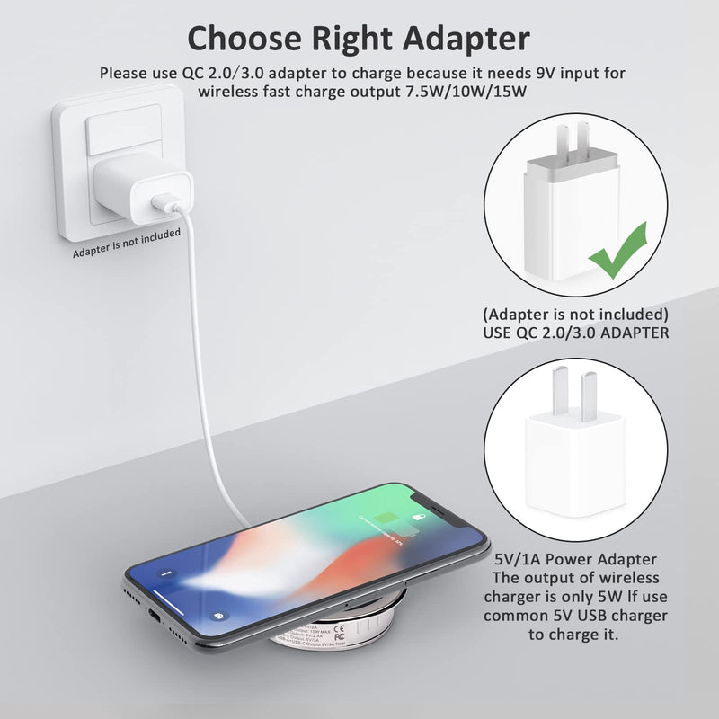 [Australia - AusPower] - Desktop Power Grommet with USB Port & Wireless Charger, 15W Max Fast Wireless Charging Pad Compatible with Qi-Certified for iPhone 13/13Pro/13 Pro Max, iPhone 12/12 Pro Max/11,Samsung Galaxy S21/S20 