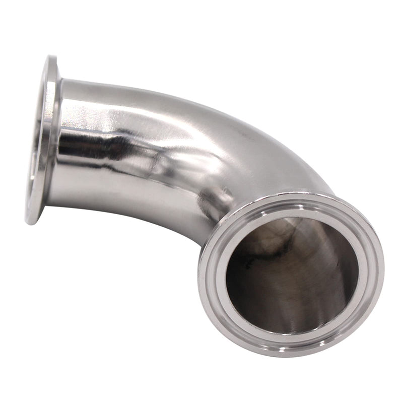 [Australia - AusPower] - DERNORD 2 Pack 1.5" Tube OD Sanitary Ferrule Elbow 90 Degree Pipe Fitting with 2 Silicone Gaskets SUS304 Tri Clamp 1.5 Inch 