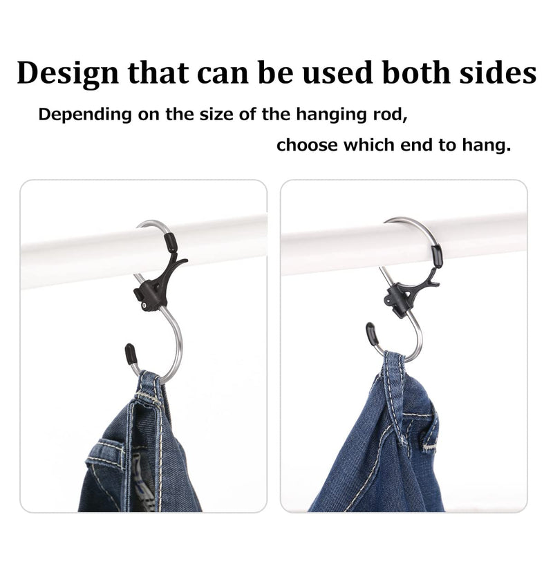 [Australia - AusPower] - GEZIDEA S Hooks Stainless Steel Heavy Duty S Hooks Anti Drop for Kitchen,Work Shop,Bathroom,Garden,Wardrobe,Office,Perfect Rack Hooks,Big,10Pieces 4.13x1.8 inch 