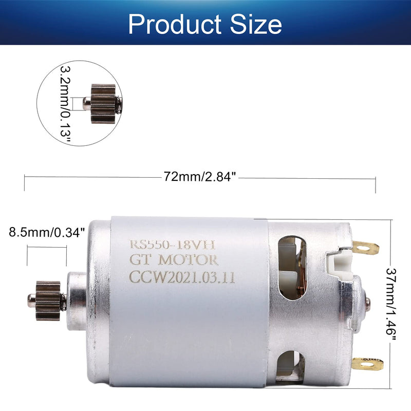 [Australia - AusPower] - Fielect Electric Gear Motor 12 Teeth for Various Cordless Screwdriver DC 18V 20500RPM 1Pcs DC 18V 12Teeth 20500RPM 