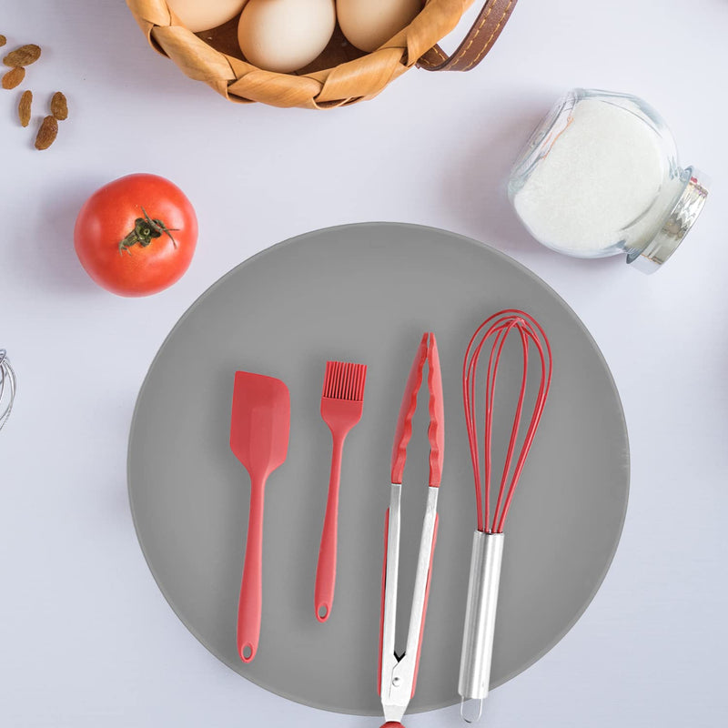 [Australia - AusPower] - KooMall 2 Pcs 12 10 Inch Thickened Multi-use Silicone Trivet, Microwave Splatter Guard Mat, Baking Mat, Pot Holders Hot Pad for Hot Pots Pans Dishes Kitchen Counter,Heat Resistant,Dishwasher Safe,Grey Gray 10+12 inch 