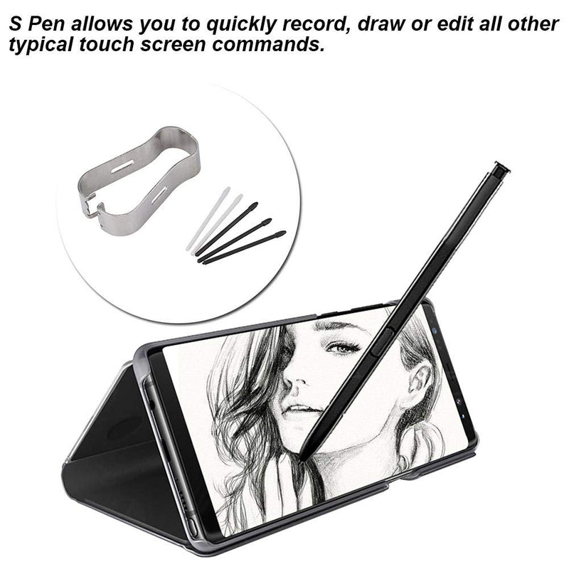 [Australia - AusPower] - Replacement S Pen Tips Nibs, Stylus Pen Refill Tool Set for Samsung Galaxy Note 8/9 Tab S3/4(Black) Black 