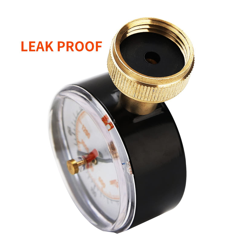 [Australia - AusPower] - Roastove 2-1/2" Water Pressure Test Gauge,House Water Pressure Gauge,Garden Hose Pressure Gauge, 3/4" Female Hose Thread, 0-200 psi/kpa with Red Drag Pointer Dry 