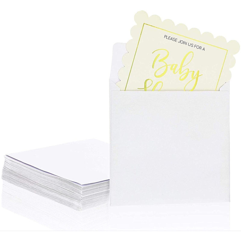 [Australia - AusPower] - Best Paper Greetings Square Envelopes for 5x5 Inch Cards (50 Count), White 