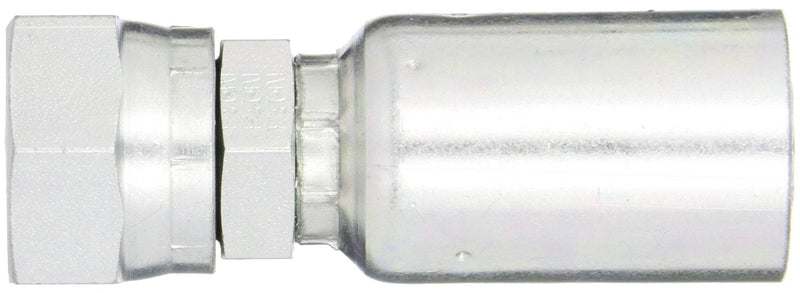 [Australia - AusPower] - EATON Weatherhead Coll-O-Crimp 06910E-608 Female Swivel Fitting, SAE 37 Degree, AISI/SAE 12L14 Carbon Steel, 1/2" Hose ID, 1/2" Tube Size 