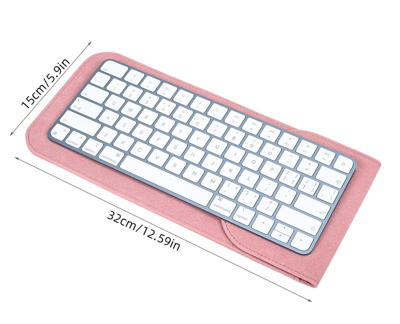 [Australia - AusPower] - CaseBuy Premium Leather Keyboard Sleeve Cover for Apple iMac 24" M1 Chip Magic Keyboard w/Out Touch ID A2449 A2450 Apple Wireless Magic Keyboard 2 MLA22LL/A A1644 Keyboard Protective Case Bag, Pink 